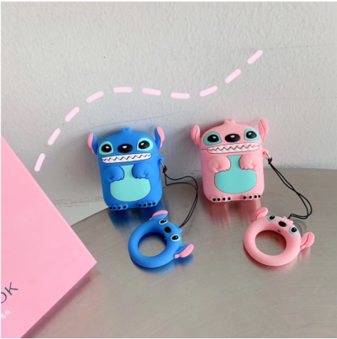 Stitch and Angel Silicone AirPods Case - phosos store