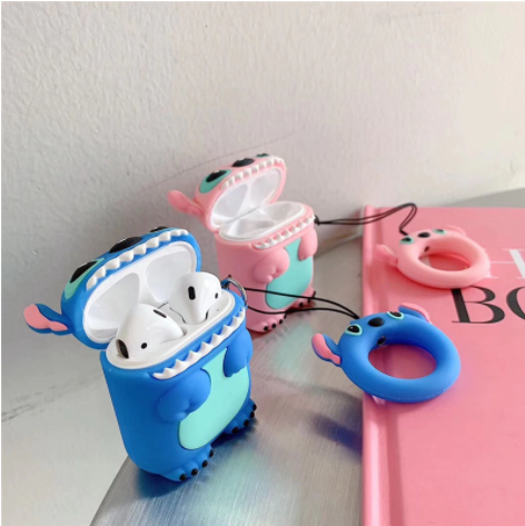 Stitch and Angel Silicone AirPods Case - phosos store