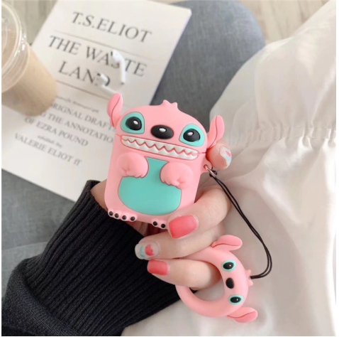 Stitch and Angel Silicone AirPods Case - phosos store