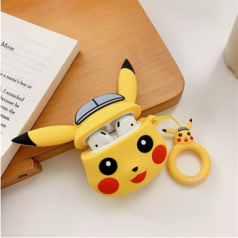 Lucky Hat Pikachu Silicone AirPods Case - phosos store