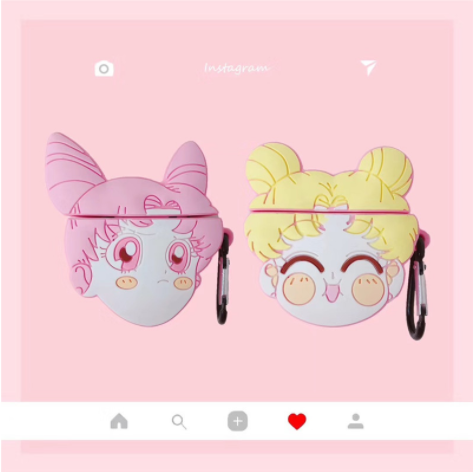 Sailor Moon's Chibi Moon and Sailor Venus Silicone AirPods Case - phosos store