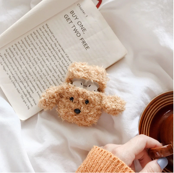 Kawaii Dogs Plush AirPods Case - phosos store