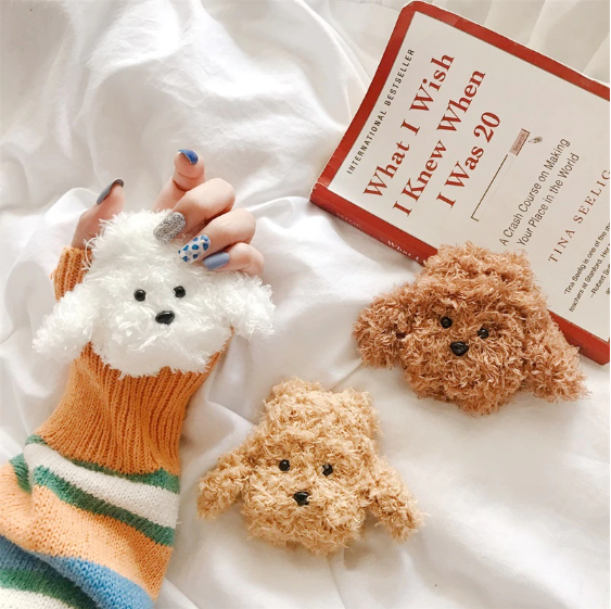 Kawaii Dogs Plush AirPods Case - phosos store