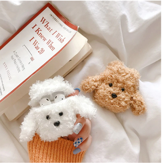 Kawaii Dogs Plush AirPods Case - phosos store