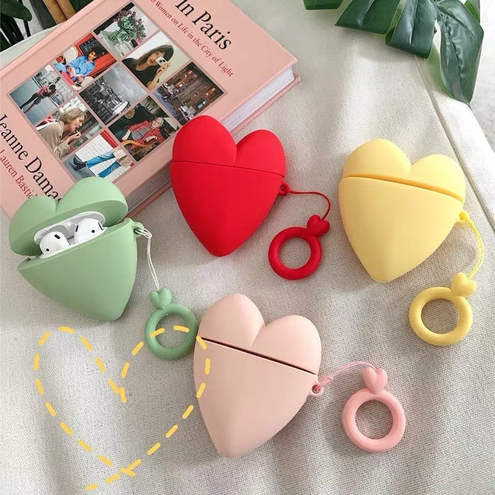 Love Heart Silicone AirPod Cases - phosos store