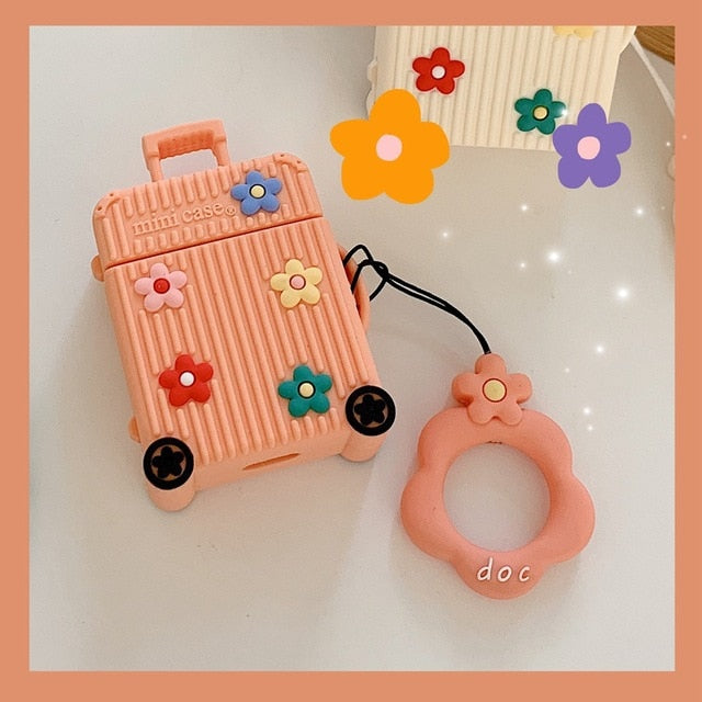 Cute Luggage Silicone AirPod Cases - phosos store