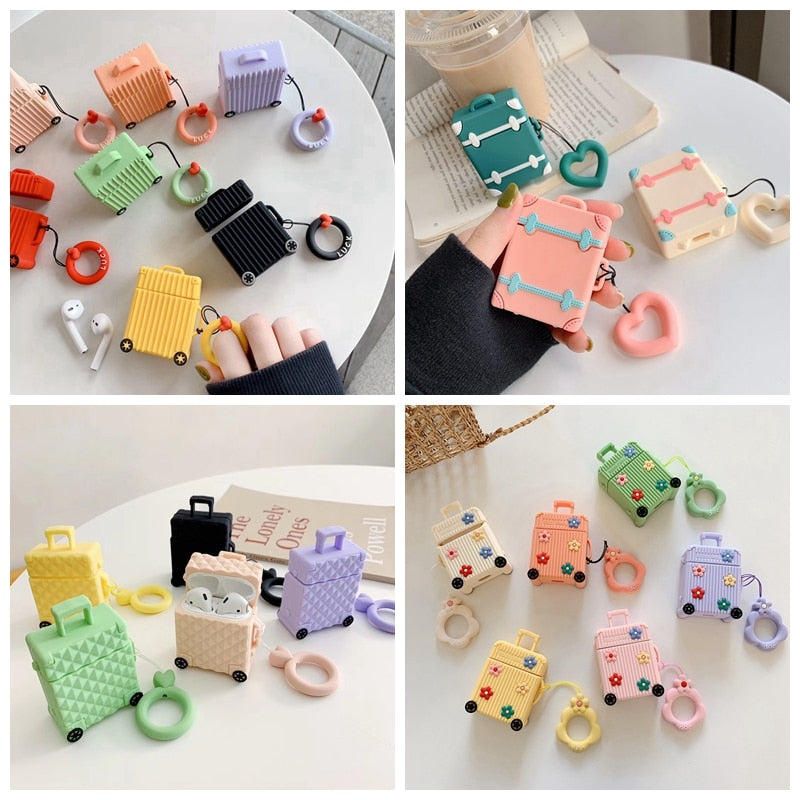 Cute Luggage Silicone AirPod Cases - phosos store