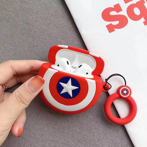 Captain America's Shield Silicone AirPods Case - phosos store