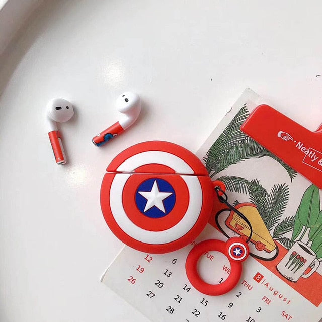 Captain America's Shield Silicone AirPods Case - phosos store