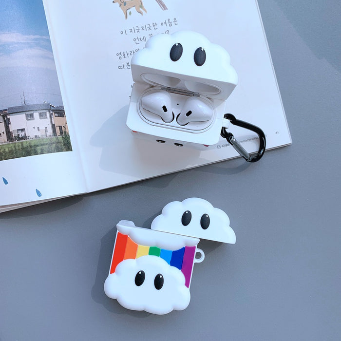 Rainbow Clouds Silicone AirPods Case - phosos store