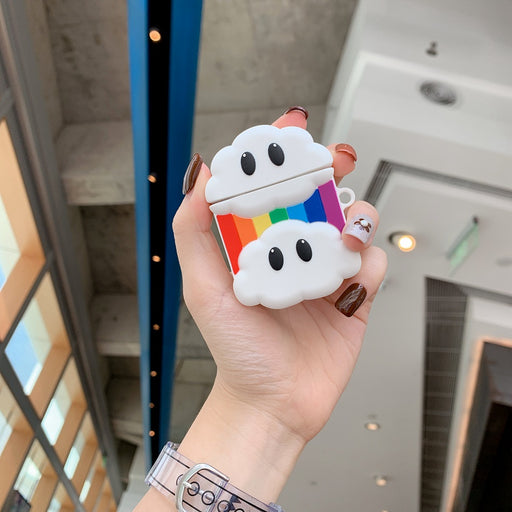 Rainbow Clouds Silicone AirPods Case - phosos store