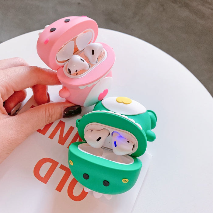 Heart Dinosaur Silicone AirPod Cases - phosos store