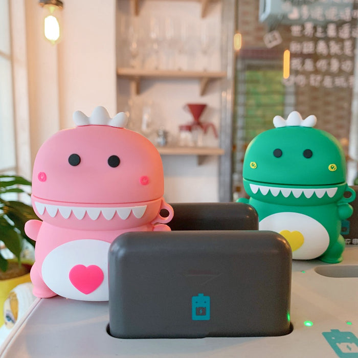 Heart Dinosaur Silicone AirPod Cases - phosos store
