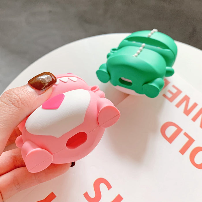 Heart Dinosaur Silicone AirPod Cases - phosos store