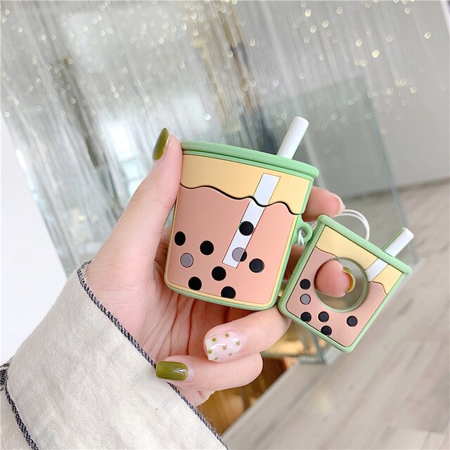 Milk Tea Silicone AirPods Case - phosos store