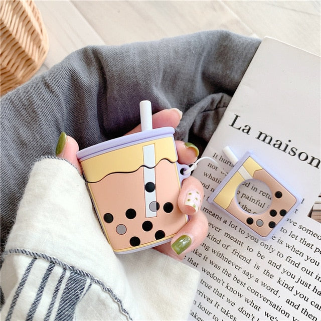 Milk Tea Silicone AirPods Case - phosos store
