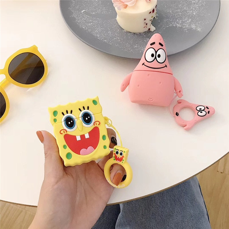 SpongeBob and Patrick Silicone AirPod Cases - phosos store